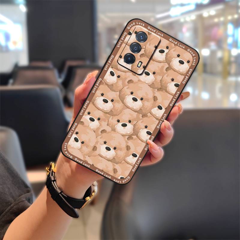 Anti-dust Full Wrap Phone Case For VIVO IQOO Z5 Silicone Protective Cartoon Durable Cover Fashion Design Anti-knock TPU