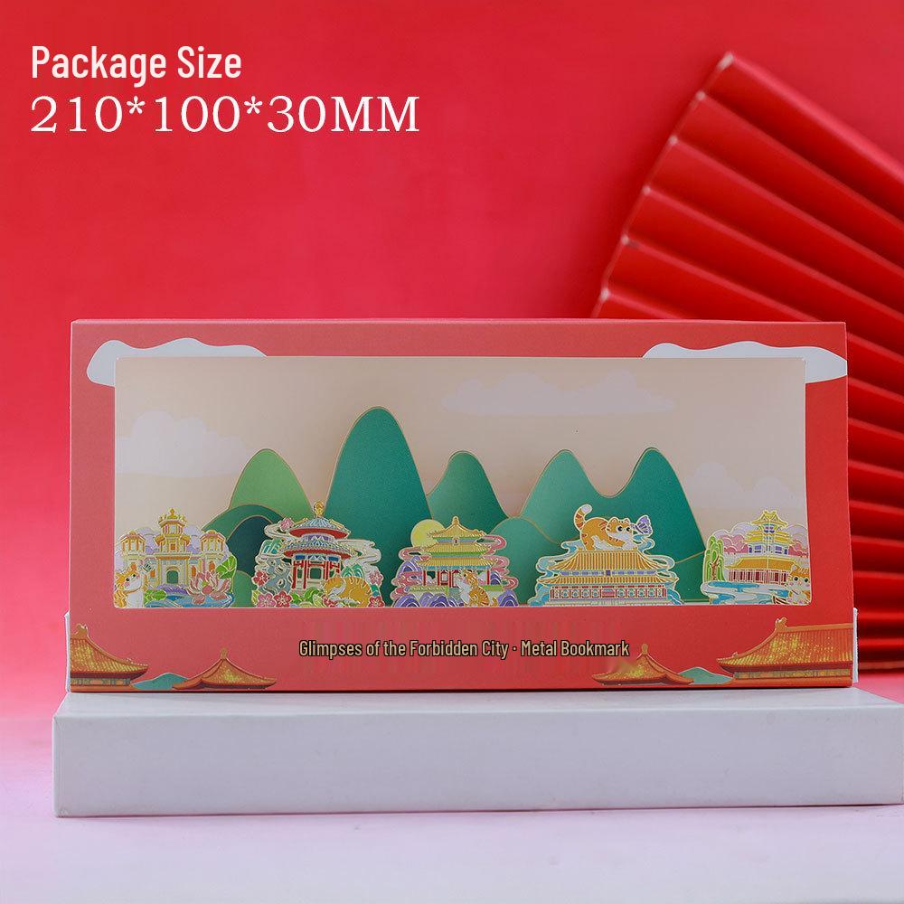 Palace Glimpse Metal Bookmark Set: Chinese Architecture Souvenir & Cultural Gift from Beijing