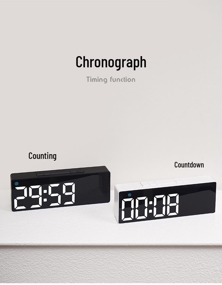 LED Alarm Clock - Multifunctional Desktop Clock with Temperature Display & USB Output, Multiple Alarms, Model 6668