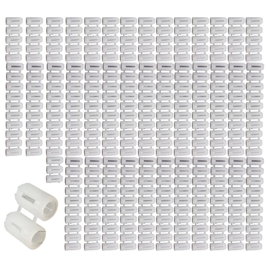 900Pieces Practical 5mm Diameter White Plastic Expansion Dowels Ideal for Home and Professional Construction Use