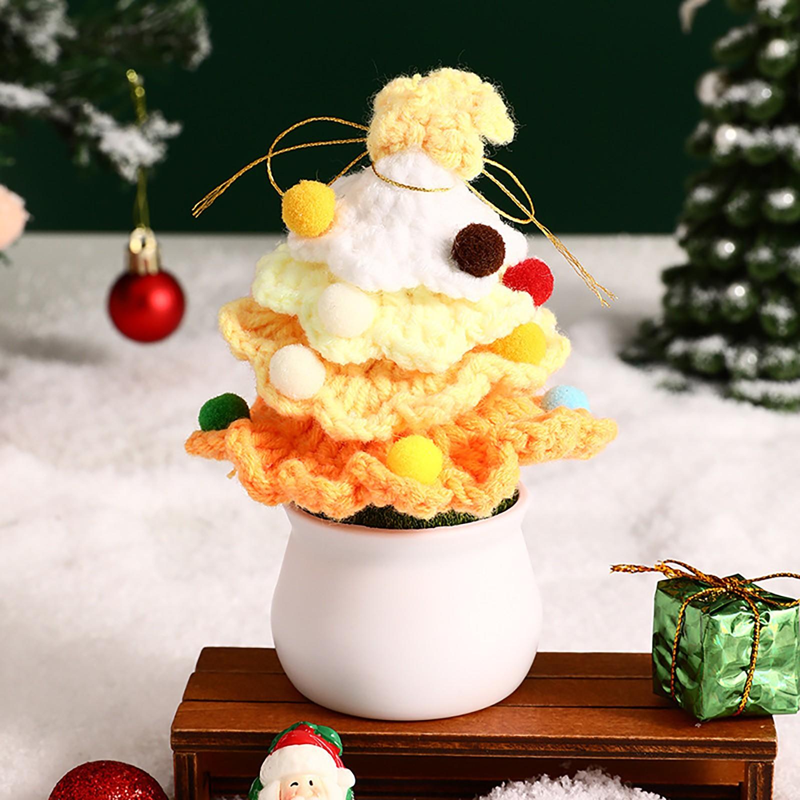 Вязаные крючком рождественские елки — фото 5