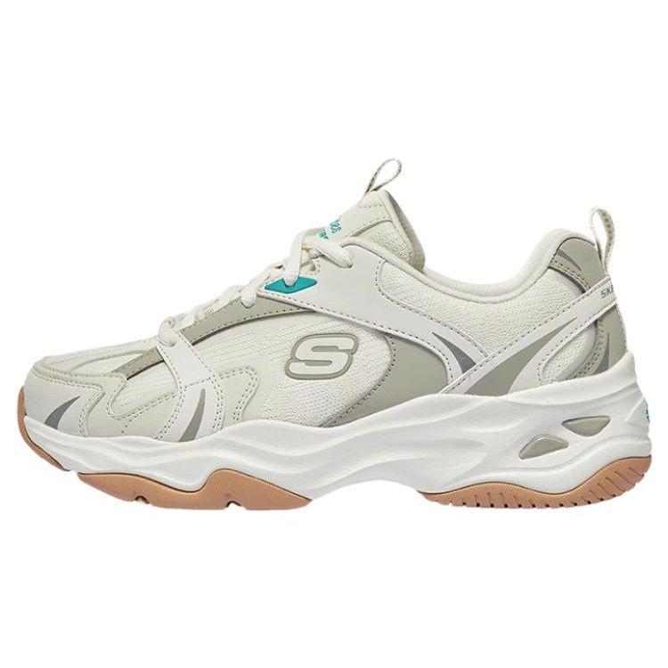 Skechers DLites 4.0 Y2K Retro Panda Shoes Comfortable Versatile Shock Absorbing Breathable Low Top Dad Shoes Women sneaker Beige 896266-OWGR 37