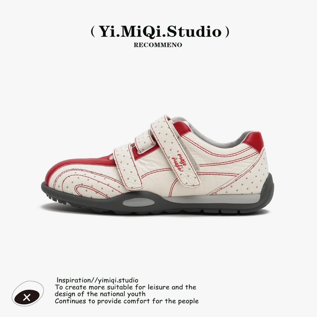 Shoes women's 2025 autumn new Velcro casual shoes flat-soled lightweight sports shoes versatile thick-soled Dexun shoes