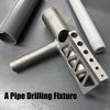 Metal Steels Fixture Tube Drill Guide Triangular Window Cutout Pipe Drilling Jig for Cylinder Compact Centering Tool