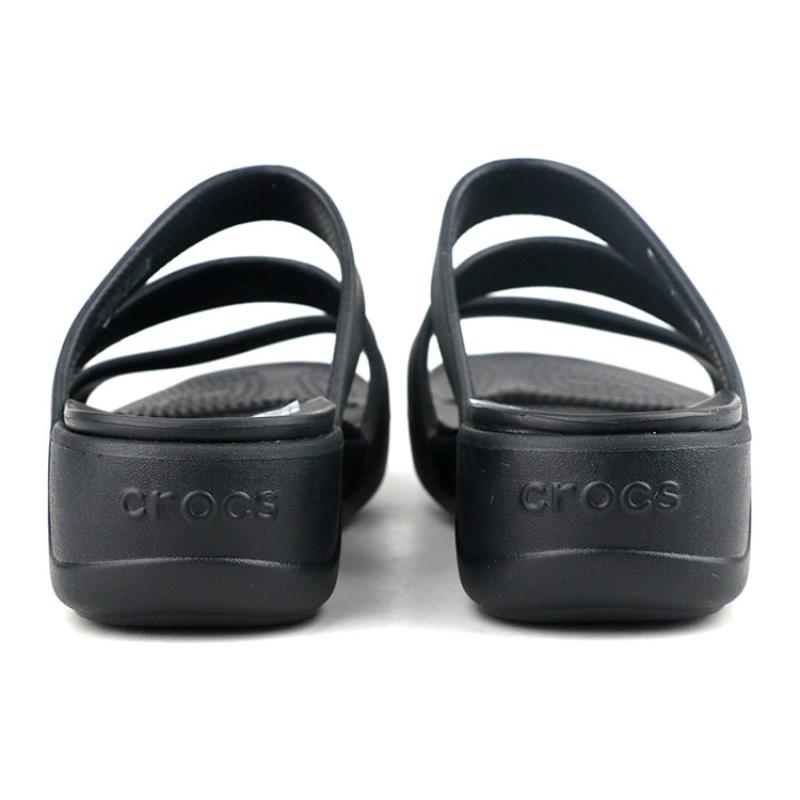 Crocs Monterey Strappy Wedge Women's Black
