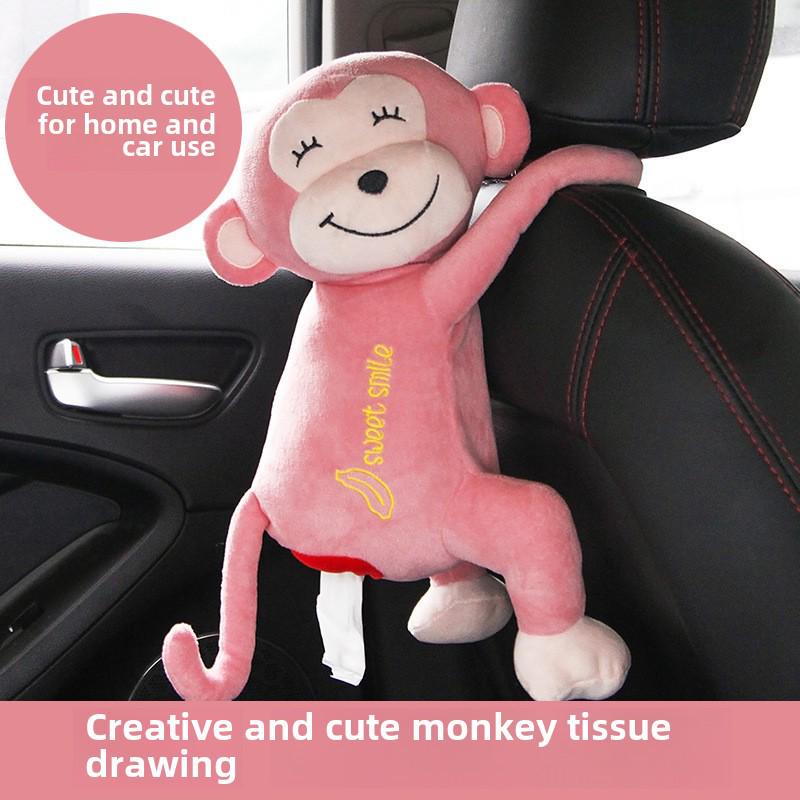 

Креативная коробка для салфеток «Обезьянка Пиппи»: Милое подвесное украшение двойного назначения для автомобиля и дома