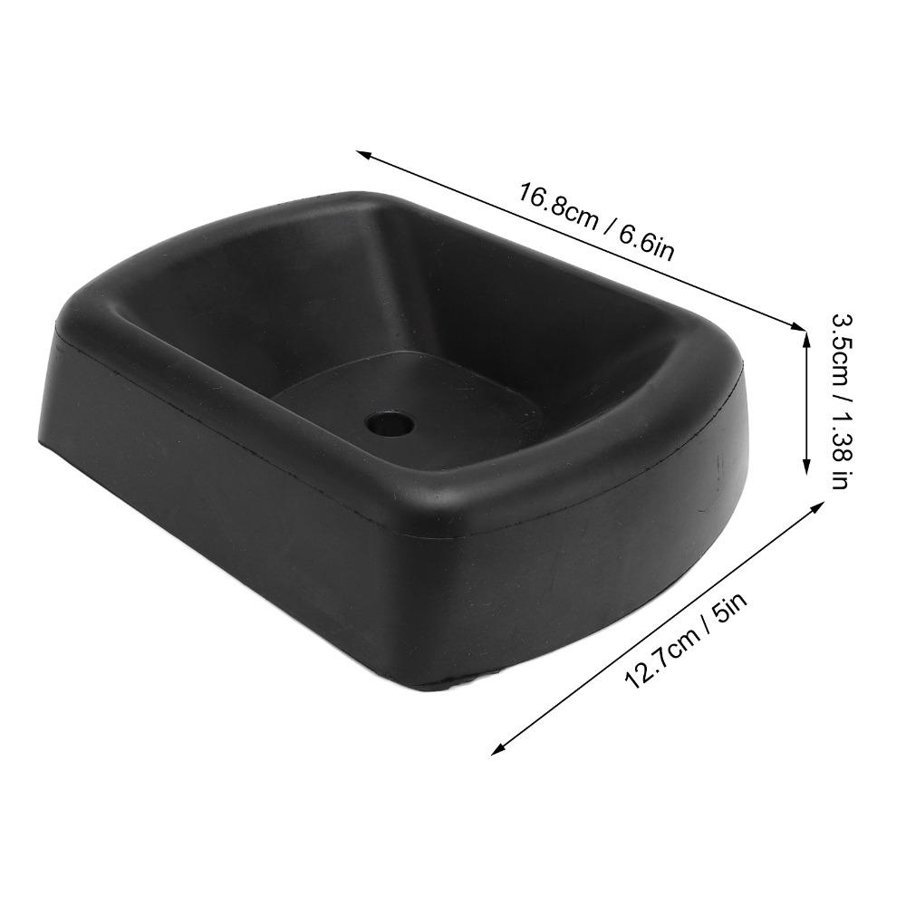 Black Trailer Wheel Chock 16.8 x 12.7 x 3.5cm Jack Stabilizer Rubber Wheel Chock For Boat Trailer