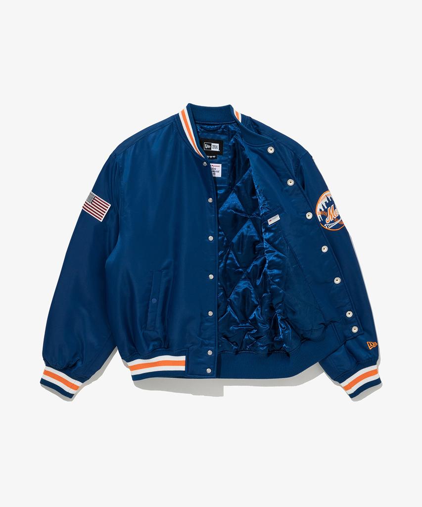 New Era Mlb New York Mets Authentic Stadium Jacket Blue