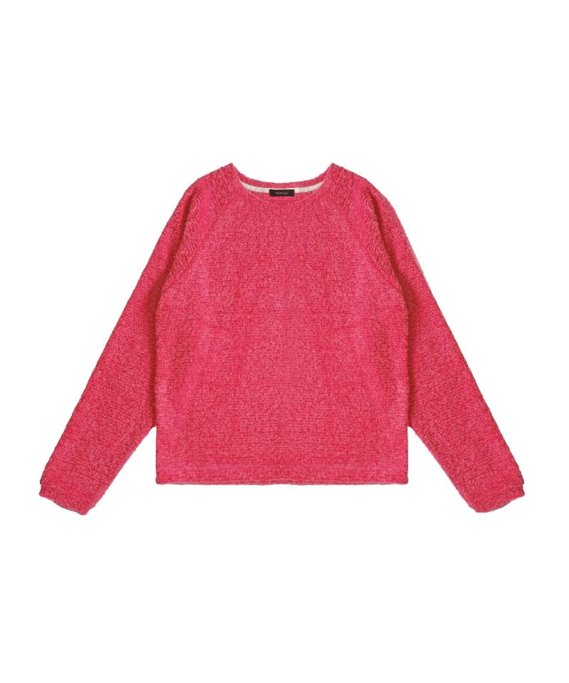 KOOKEESEE Fuzzy Knit Tee (Pink)