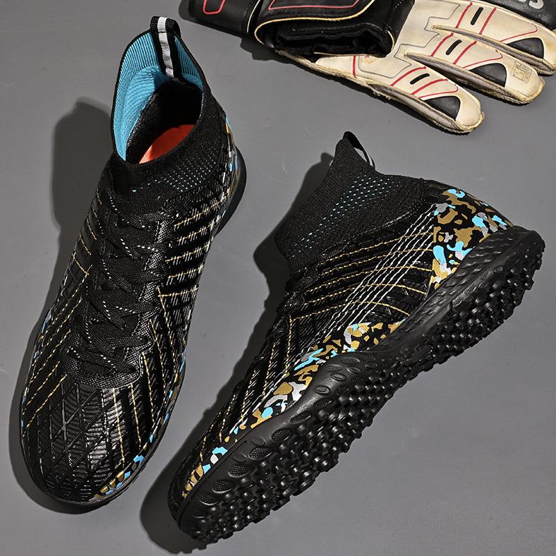 32-45 Unise Ayak Ayakkabı erkek Kısa Tırnak Eğitim Spor Ayakkabı Çocuk futbol kramponları Gençlik Deri futbol kramponları