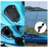 Black ABS Rod Tube Insert for Deck Mount Use, Fishing Accessory with Cap Cover, Top Collar, and Screw-Ready Opening for Rod Storage Use