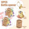 Pack Of 12 Stylish Feeder Bottle Openers for Baby Shower Souvenirs Party Supplies with Organza Bag and Thank You Label