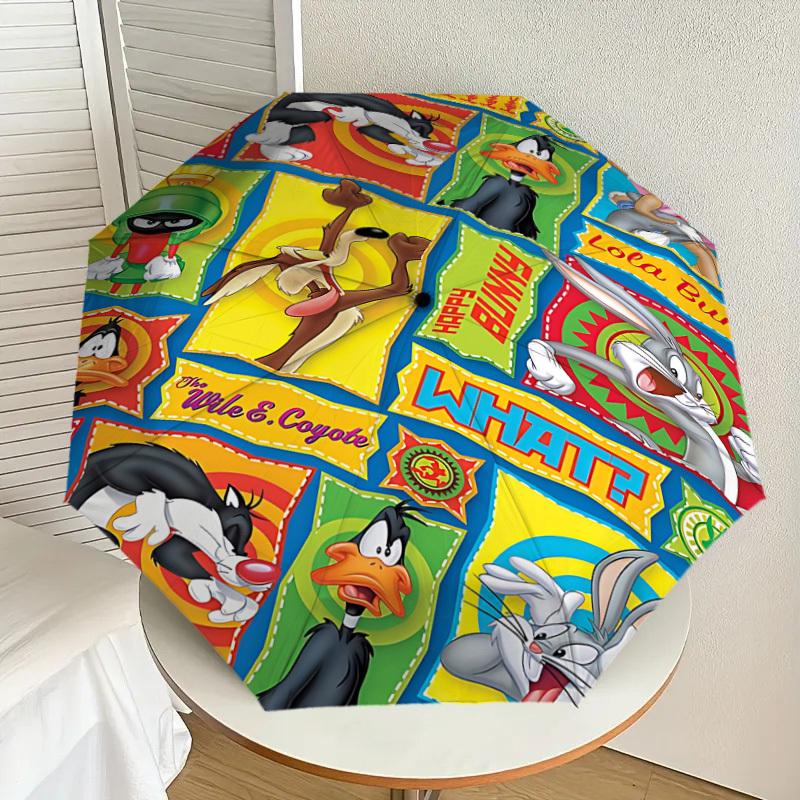 1PC Warner cartoon characters Umbrella-8-Rib Reinforced, Automatic Open, Lightweight & Durable-A50