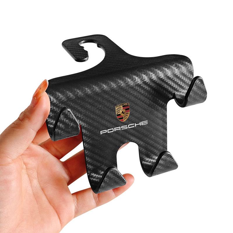 Car Seat Headrest Hook Universal Phone Holder Backseat Organizer For Porsche 911 Cayenne Panamera Macan Boxster Carrera-GT 928 944 918