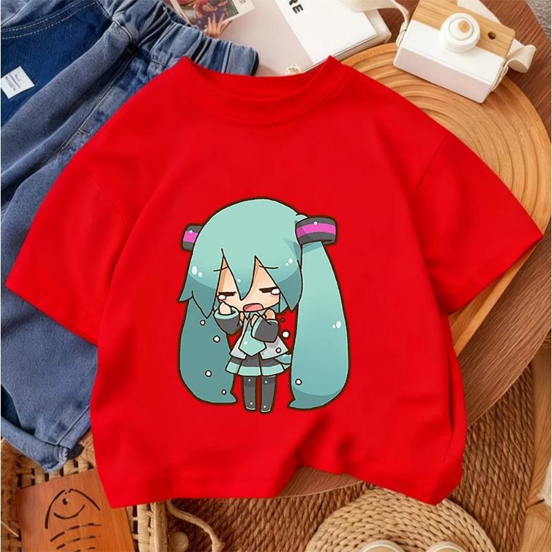 2026 Summer Trend Streetwear Top Children’s Fashion T-Shirt Hatsune Miku Casual Style