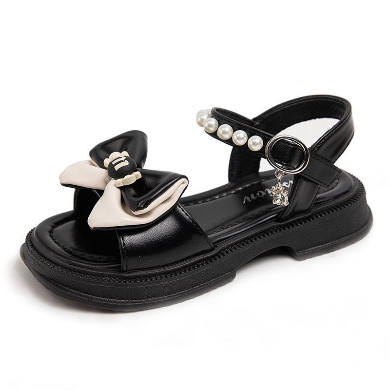 Girls' Bow Summer Sandals 2025: Elegant Korean Style Low-Cut Princess Shoes