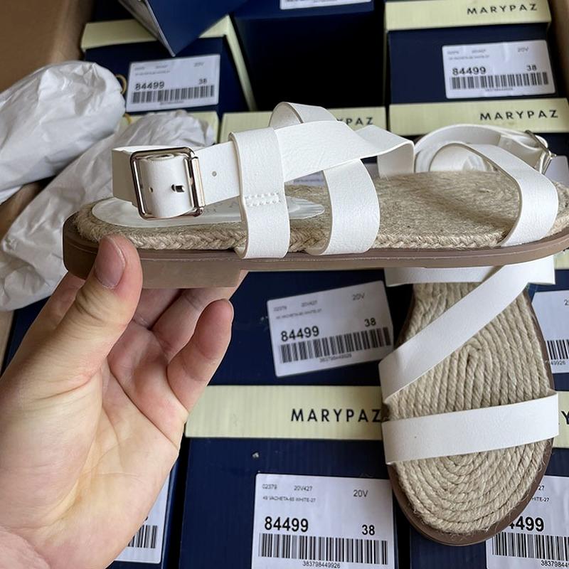 Эспадрильи Сандалии Женские Кожаные Летние Сандалии На Плоской Подошве Пляжные Женские — фото 7