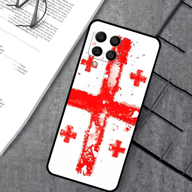 Georgia Grunge Flag Case For Samsung Galaxy M35 M21 M12 M13 M14 M15 M06 M16 M36 M56 M31 M53 M32 M52 M55 M34 M54