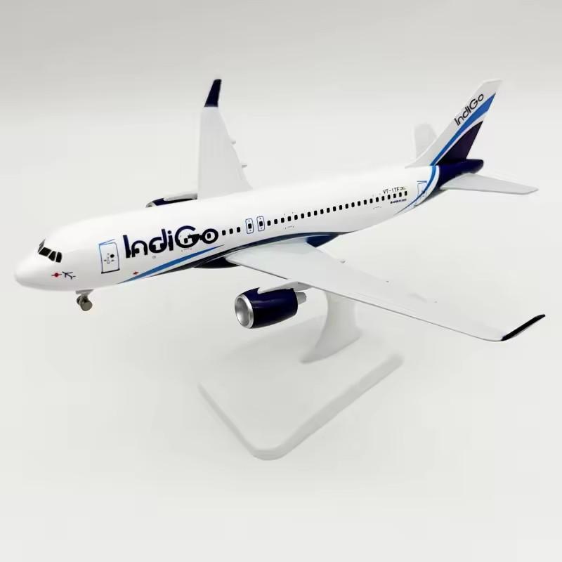 Airplane Simulation 20CM Alloy Metal Indigo Airways A320 320 Aircraft Model Airplane Child Toy Aviation Plane Model Educational