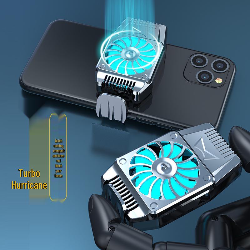 Radiateur et Ventilateur de Refroidissement pour Téléphone de Jeu Ultra-Silencieux avec Support de Jeu