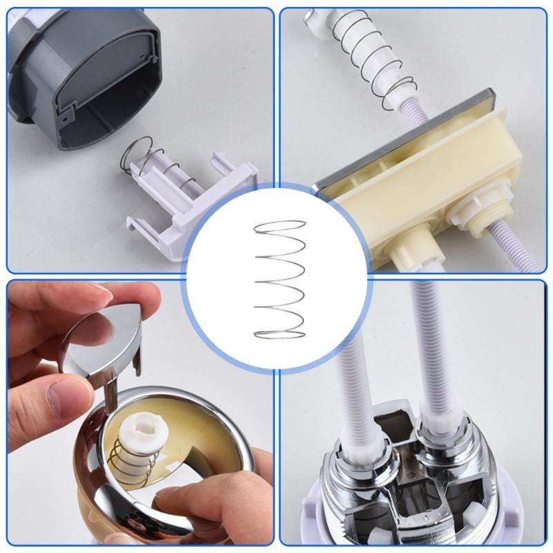8pcs High Performances Flush Control Spring Easy Installation Toilet Tanks Press Spring Set for Renters and Homeowners