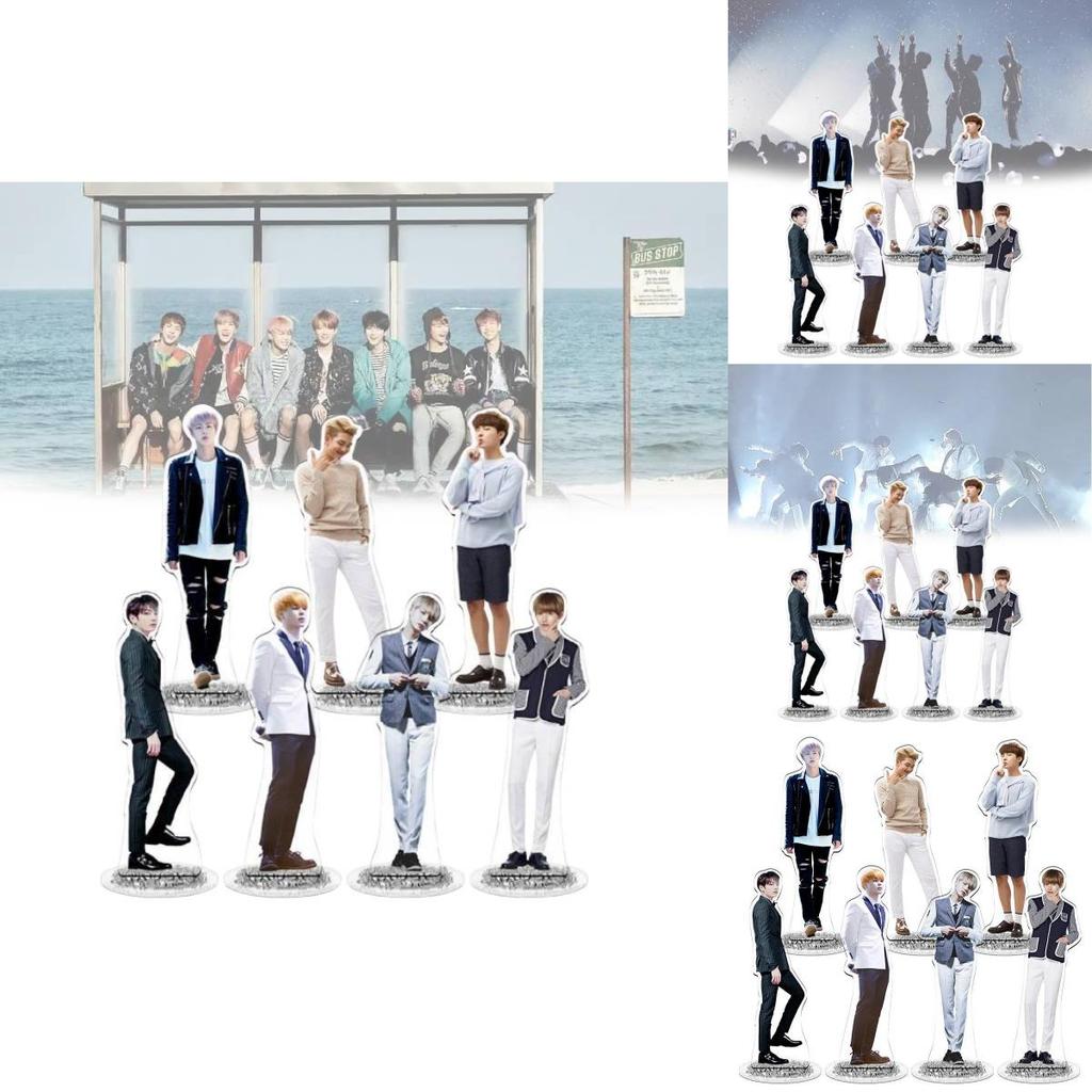Högkvalitativ Kpop-stjärna Bts Bangtan Boys Akrylställ Figur Dubbelsidig Hem Bordsdekor
