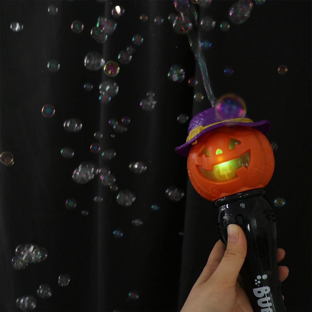Creative Pumpkin Bubble Machine Light Up Bubble Blowing Toys Gifts Soap Water Launcher  Party
