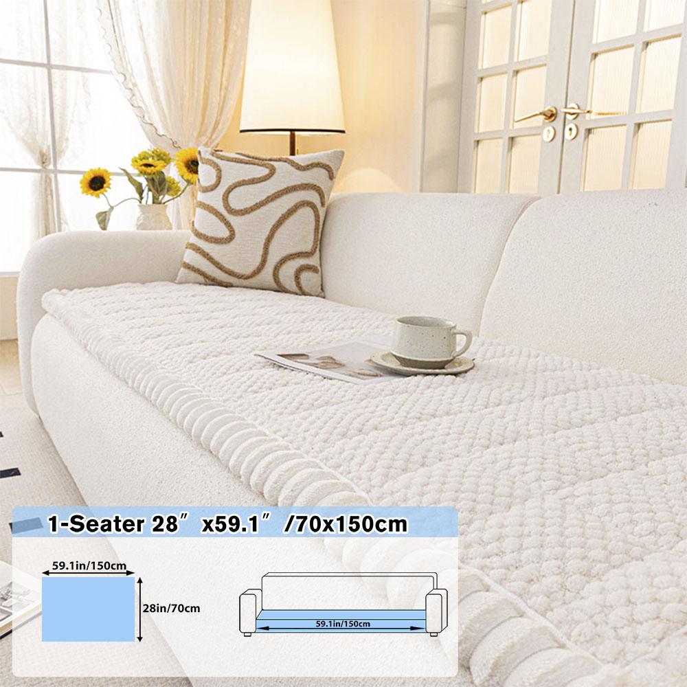 Sofa Pad, Shu, Textured Bubble Plush, Anti-Slip, Washable