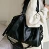 Duże czarne torby na ramię dla kobiet Duża torba typu hobo shopper Jednolity kolor Jakości Miękka skórzana torebka typu crossbody Damska torba podróżna