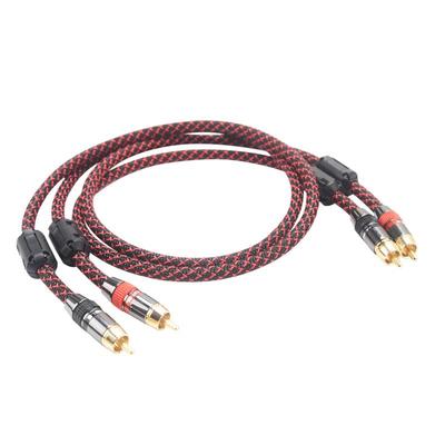 1 Paar RCA-Audiokabel, 2 RCA auf 2 RCA-Verbindungskabel, HIFI-Stereo, 4N OFC, Stecker auf Stecker, für Verstärker, DAC, TV, Auto-Audio