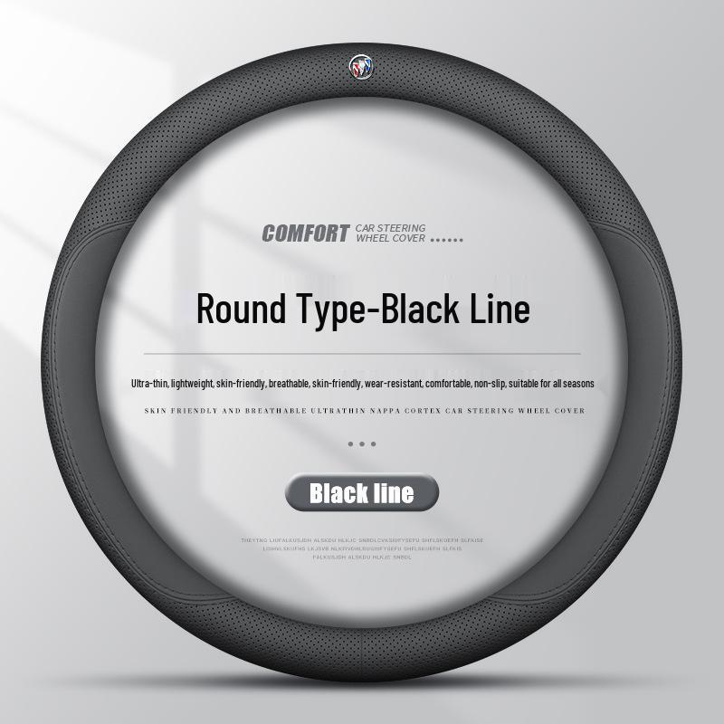 Buick Car Steering Wheel Cover: Genuine Leather for Angkewei Plus, LaCrosse, Regal, Verano, Velite 6, GL8