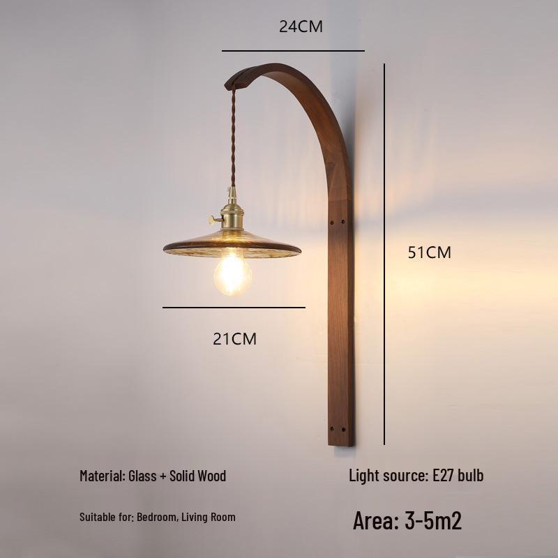 Nordic Minimalist Copper Rotatable Wall Lamp for Bedroom and Living Room