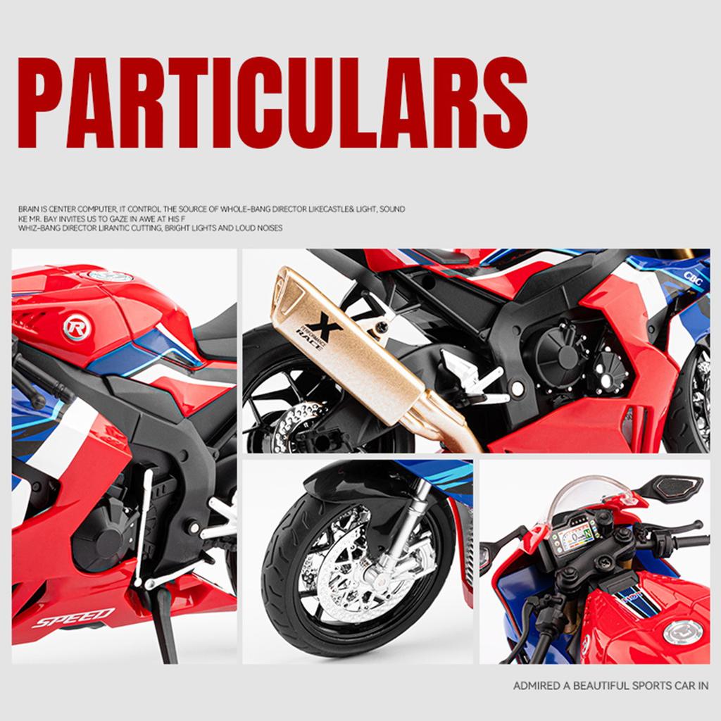 1/9 Honda CBR1000RR-R Alloy Motorcycle Model Diecast Metal Sound and Light Children Birthday Toy Car Motorcycle GIfts