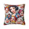 Disney Schneewittchen und die sieben Zwerge Kissenbezug Cartoon Fantasy Film Anime Weiches Luxus-Kissen für Sofa Heimdeko
