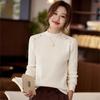 KAVON Women's Semi-High Neck Long Sleeve Knit Pullover