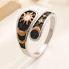 Sturdy Copper Adjustable Ring with Unique Moon Star Sun Pattern for Comfort Fit and Gift Giving All Occasion