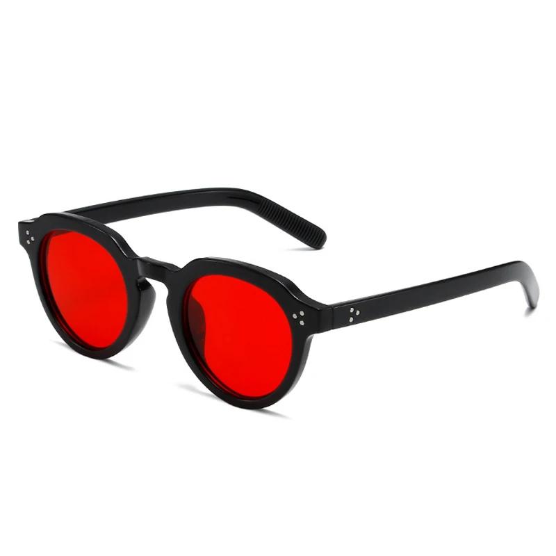 Oval Sunglasses Women Fashion Clear Black Orange Shades Retro Rivets Men Punk Trending Sun Glasses UV400