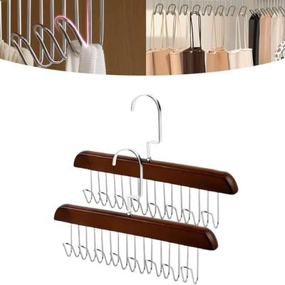 Confezione da 2 Grucce per Reggiseni per Armadio, Gruccia per Canottiere Capacità 16 Ganci Legno Salvaspazio Organizzatori e Portaoggetti per Armadio per Canottiere, Reggiseni, Sciarpe