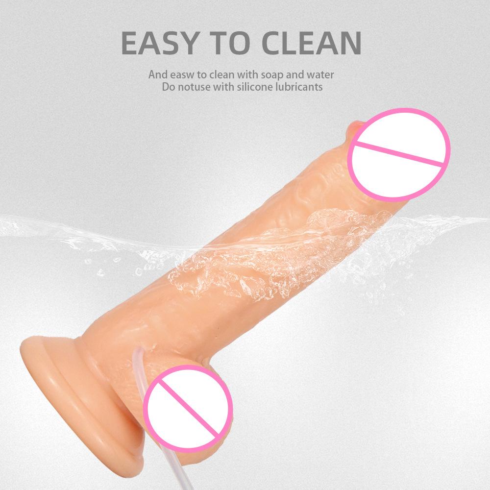 Water Spray Simulation Penis Female Climax Jet Imitation Ejaculation Masturbation Device PVC Dildo Sexy Adult Sex Product