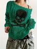 Women's Autumn/Winter Skull Round Neck Street Style Sweater