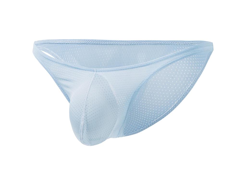 Men's Low-Waist Sexy Breathable Mesh Triangle Briefs Bikini E-091