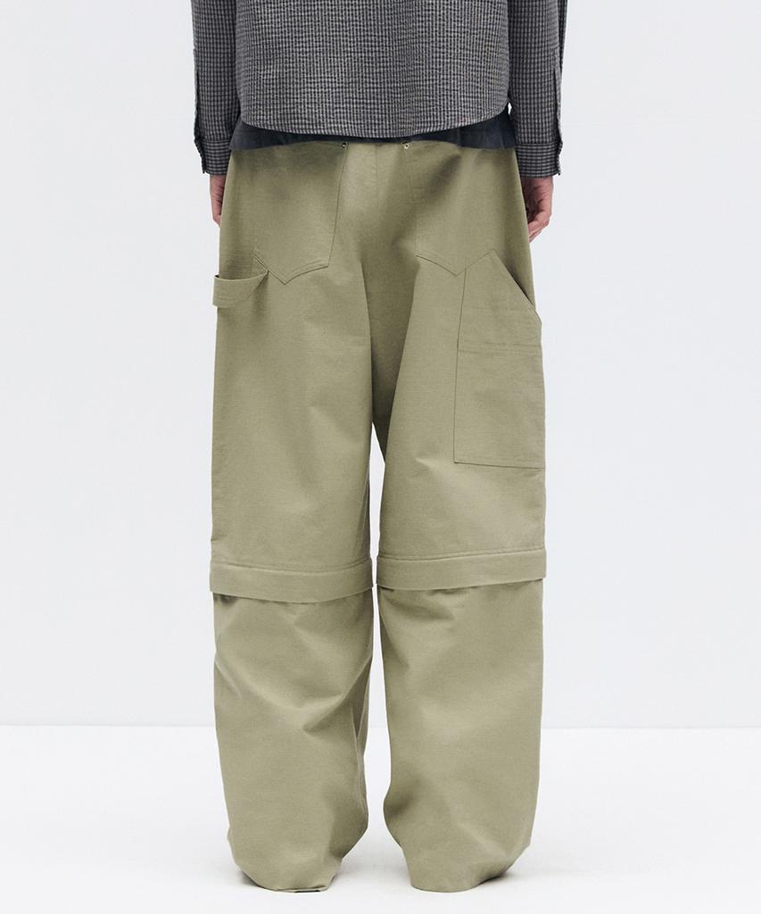 MAISON MINED Detachable Cotton Pants Beige