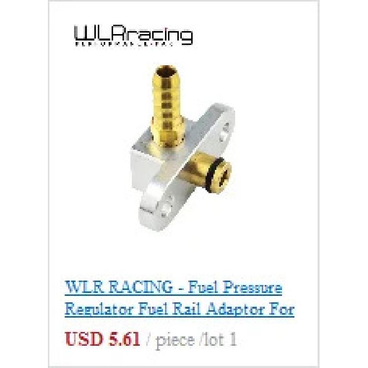 WLR - Universal Black Fuel Pressure Regulator With White Oil Gauge 3 Pieces AN6 Fittings 30-70 PSI WLR7845