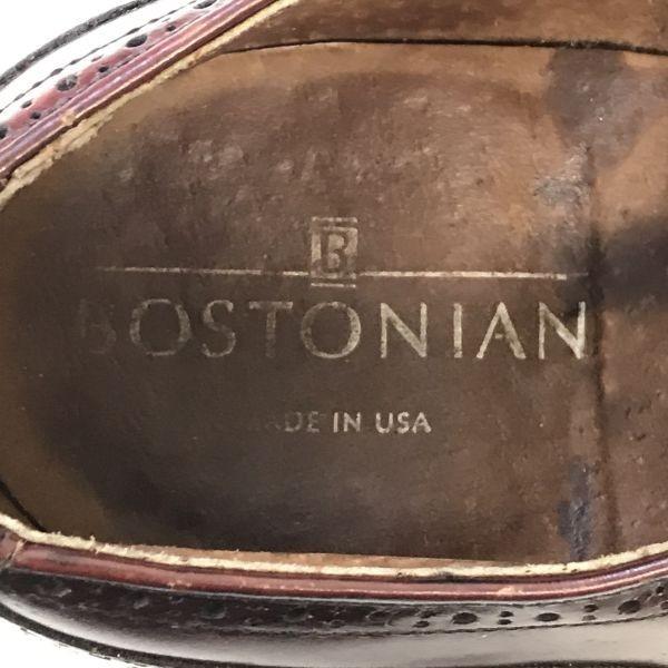 90s? USA Made/BOSTONIAN/Goodyear Welt Leather Full Brogue Wingtip Shoes/10.5D/28.0-28.5/Brown/(USED)
