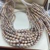 36cm Natural Freshwater Pearl Beads Strand 4-10mm Rice Pearls for Handmade Jewelry Making DIY Necklaces Bracelets Earrings Accessories, Luxury Gifts