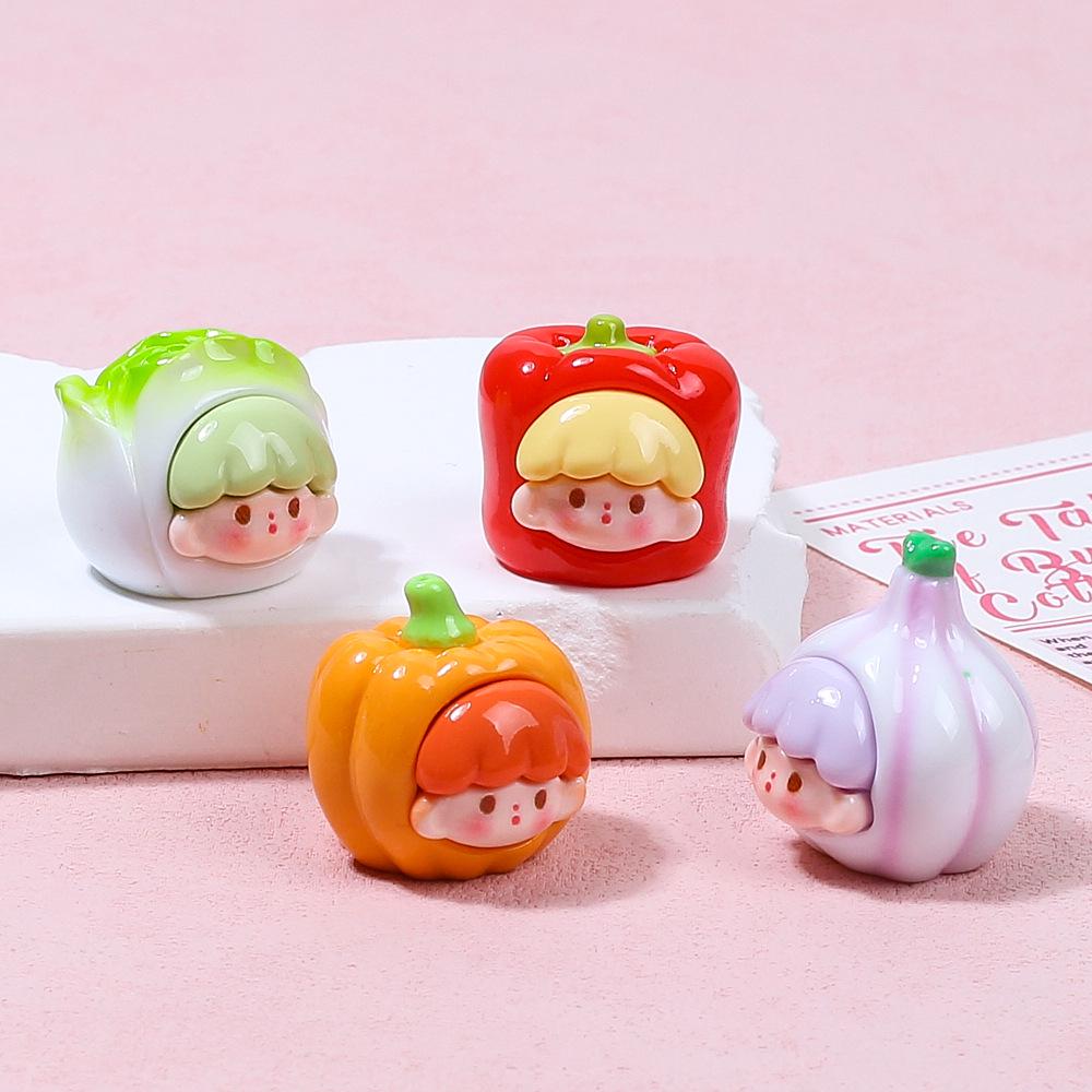 3D Cartoon Vegetable Resin Accessories for DIY Handmade Hairpins