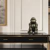 Gorilla Resin Statue, Sitting Monkey Figurine Sculpture, Industrial Home Decor for Living Room Office Desk Bookshelf, Industrial Modern Home Decor