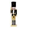 Wooden Nutcracker Guard Tabletop with Display Base Festive Freestanding Holiday