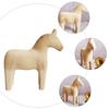 1pc Wooden Animal Figurines Horse Nament Diy Desktop Craft Supplies Kids Toy Unfinished Wood Figures Home Decor Miniatures
