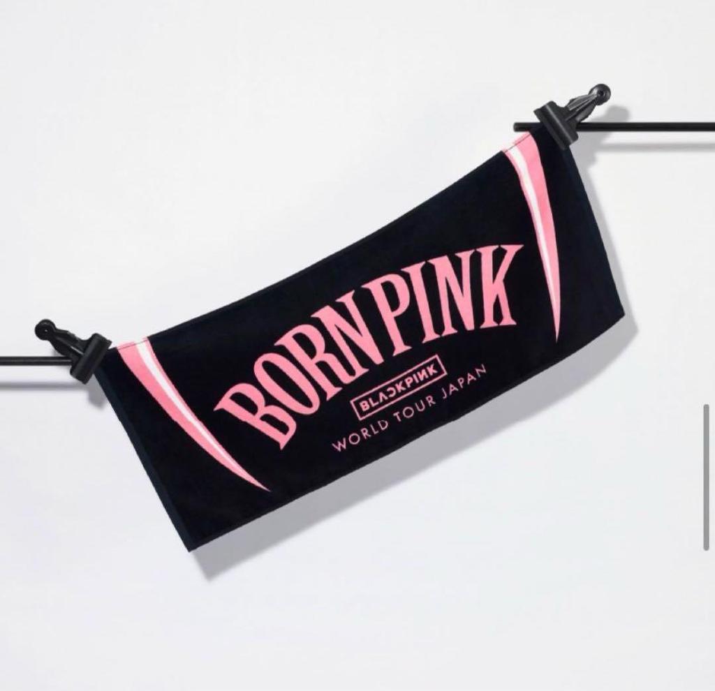 [USED] BLACKPINK BORNPINK Face Towel Black Japan Concert Official Merchandise
